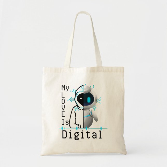 Bolso De Tela Mi amor es digital.w (Frente)