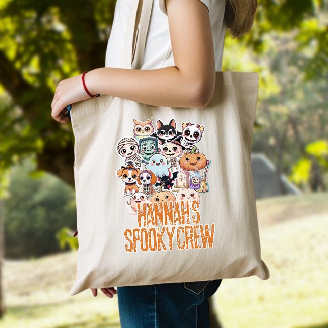 Bolso De Tela Mi asustada tripulación Cute Halloween (Subido por el creador)