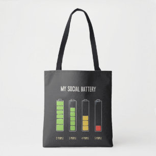 Bolso De Tela Mi batería social introverte el humor social