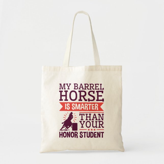 Bolso De Tela Mi Caballo De Barril Es Una Carreras De Barril Más (Frente)