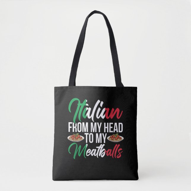 Bolso De Tela Mi Cabeza A Mis Albóndigas (Anverso)