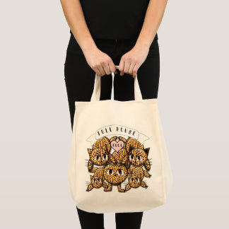 Bolso De Tela Mi Casa Completa - Kitty Ultra Cute Anime Leopard