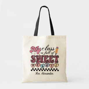 Bolso De Tela Mi Clase Llena De Corazones Dulces Personalizados