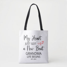 Bolso De Tela Mi corazón acaba de recibir un nuevo regalo de la