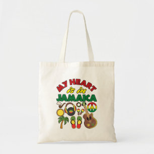 Bolso De Tela Mi corazón está en Jamaica