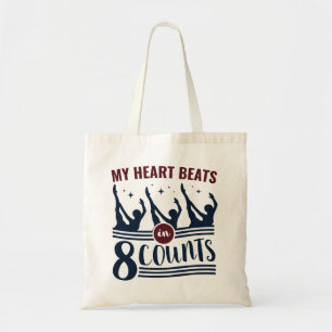 Bolso De Tela Mi corazón late en 8 tiempos de natación sincroniz