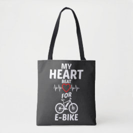 Bolso De Tela Mi corazón latió por la camiseta Ebike E