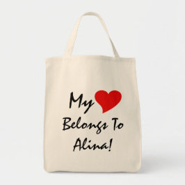 Bolso De Tela Mi Corazón Pertenece A Alina IV