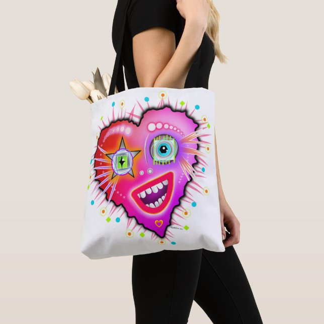 BOLSO DE TELA MI CORAZÓN SE ACERCARÁ (Detalle)