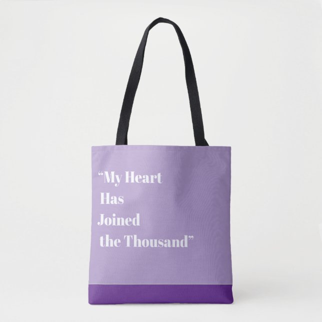 Bolso De Tela Mi corazón se ha unido al millar (Anverso)