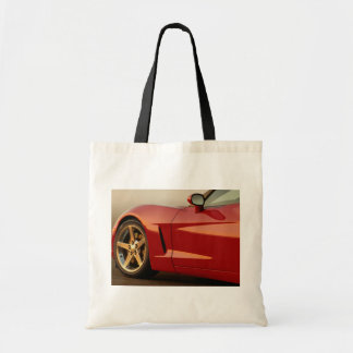 Bolso De Tela Mi Corvette rojo