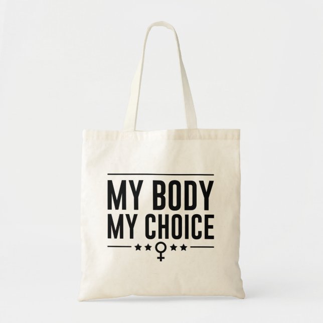 Bolso De Tela Mi cuerpo mi elección (Frente)
