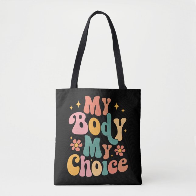 Bolso De Tela Mi cuerpo Mi elección Feminista Pro elección (Anverso)
