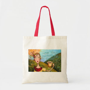 Bolso De Tela Mi de la taza de Runneth tote encima -