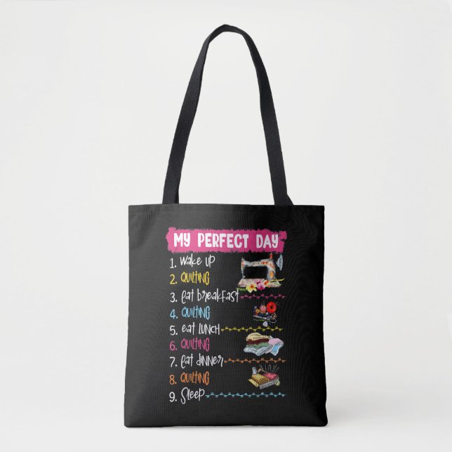 Bolso De Tela Mi Día Perfecto Despierta Temblando Y Cosechando (Anverso)