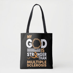 Bolso De Tela Mi Dios Es Más Fuerte Que La Esclerosis Múltiple