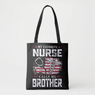 Bolso De Tela Mi enfermera favorita me llama hermano Shirt Dad