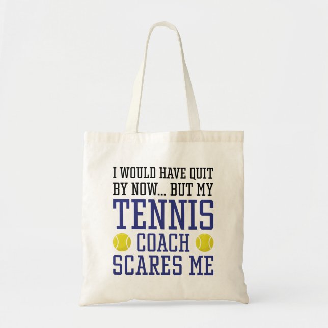 Bolso De Tela Mi entrenador de tenis me asusta (Frente)