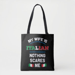 Bolso De Tela Mi esposa es italiana república italiana raíces it
