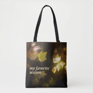 Bolso De Tela Mi estación favorita Otoño, personalizable