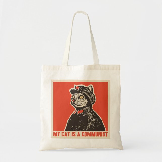 Bolso De Tela Mi gato es comunista (Frente)