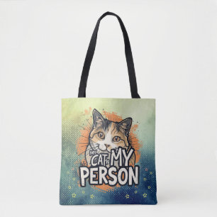 Bolso De Tela Mi Gato Es Mi Persona Cita de Amante de Gatos