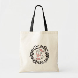 Bolso De Tela Mi gato mejoró mi estilo de vida – Diseño de gato 