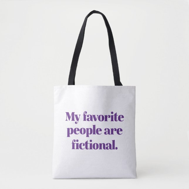 Bolso De Tela Mi gente favorita es ficticia (Anverso)