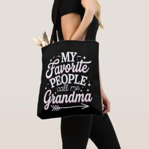 Bolso De Tela Mi gente favorita me llama abuela el día de la mad