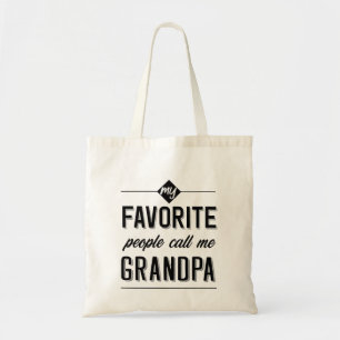 Bolso De Tela Mi gente favorita me llama abuelo