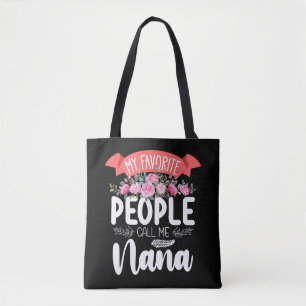 Bolso De Tela Mi gente favorita me llama Día de la Madre Nana