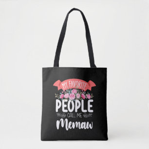 Bolso De Tela Mi Gente Favorita Me Llama Memaw Día de la Madre