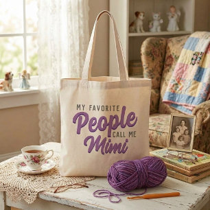 Bolso De Tela "Mi Gente Favorita Me Llama" Mujer