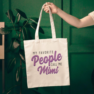 Bolso De Tela "Mi Gente Favorita Me Llama" Mujer