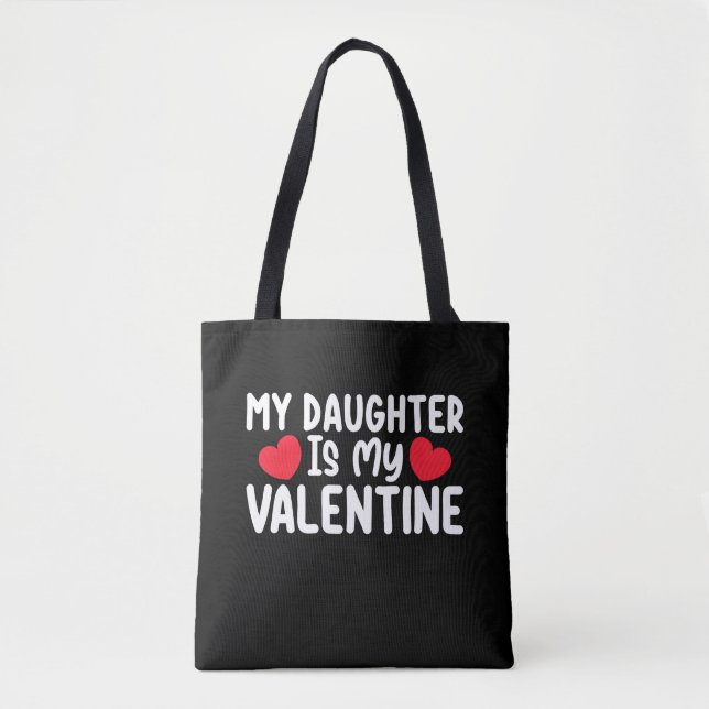Bolso De Tela Mi Hija Es Mi Familia De Amor De Mamá Valentina (Anverso)
