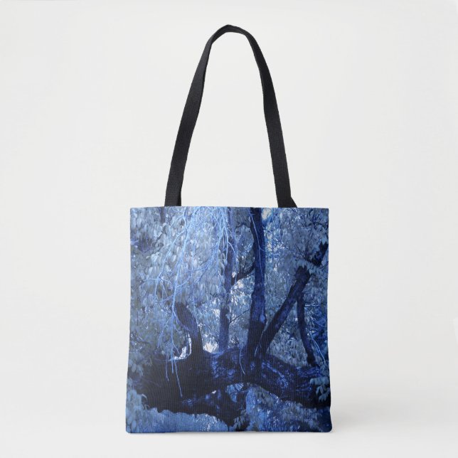 Bolso De Tela Mi invierno azul. (Anverso)