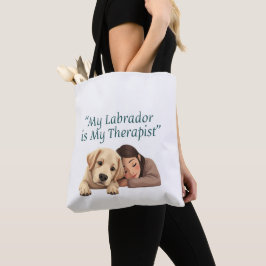 Bolso De Tela Mi labrador es mi terapeuta – Camiseta divertida p