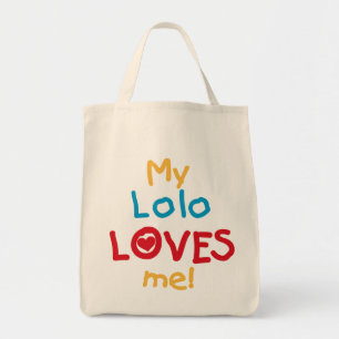 Bolso De Tela Mi Lolo me ama camisetas y regalos
