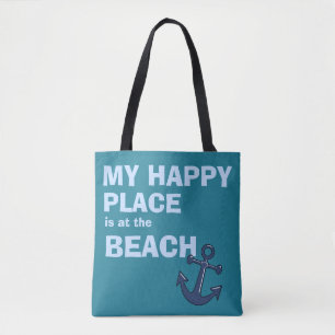 Bolso De Tela Mi lugar feliz está en el Bolso-Tote de la