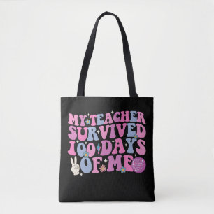 Bolso De Tela Mi maestro sobrevivió 100 días de mi disco diverti