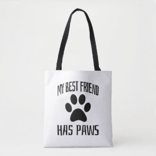 Bolso De Tela Mi mejor amigo tiene garras - amantes del perro
