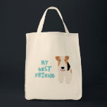 Bolso De Tela Mi mejor amigo Wire Fox Terrier<br><div class="desc">Copyright del diseño © 2013 www.milesandemma.com. No para reproducción en otro lugar.</div>