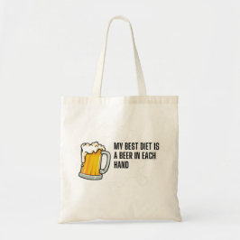 Bolso De Tela Mi mejor dieta es una cerveza – Regalo divertido p