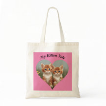 Mi nombre de Personalizar de Tote de Kitten