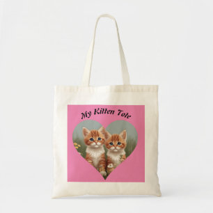 Bolso De Tela Mi nombre de Personalizar de Tote de Kitten