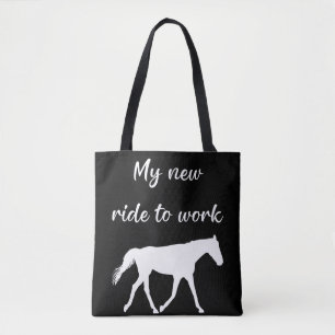 Bolso De Tela Mi nuevo viaje al trabajo por caballos es gracioso