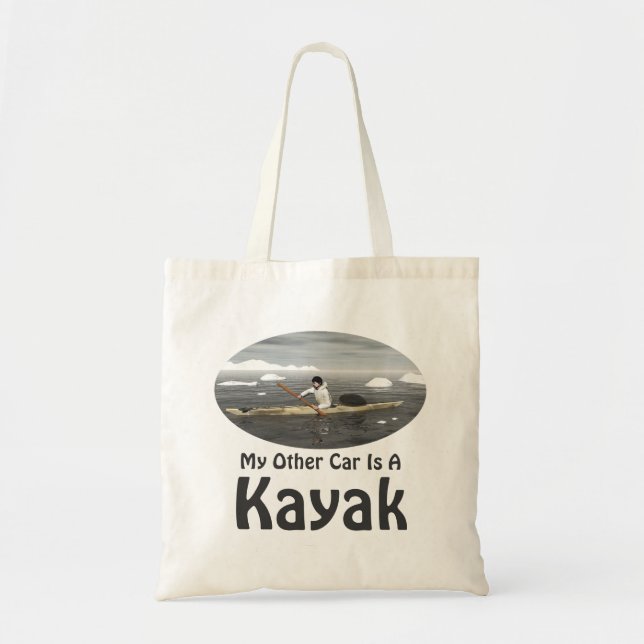 Bolso De Tela Mi otro auto es un kayak (Frente)