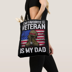 Bolso De Tela Mi papá es mi veterano favorito Regalo para el Día