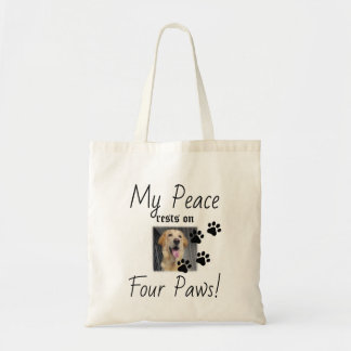 Bolso De Tela Mi paz descansa en cuatro varas - Cute Pet Lover C