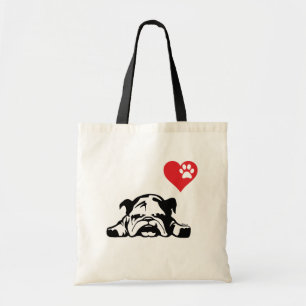 Bolso De Tela Mi perrito travieso lindo de los bulldoges del